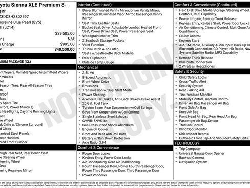 Used 2017 Toyota Sienna XLE Premium FWD image 6