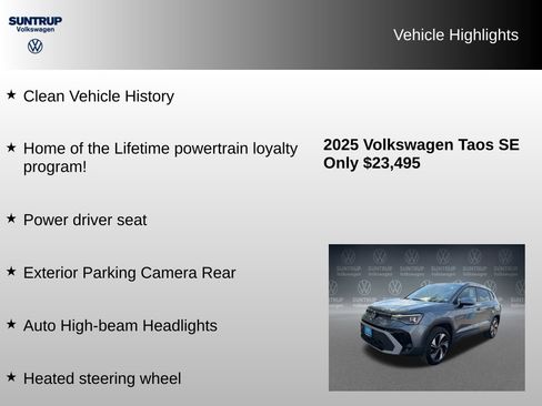 Used 2025 Volkswagen Taos SE AWD/4WD image 7