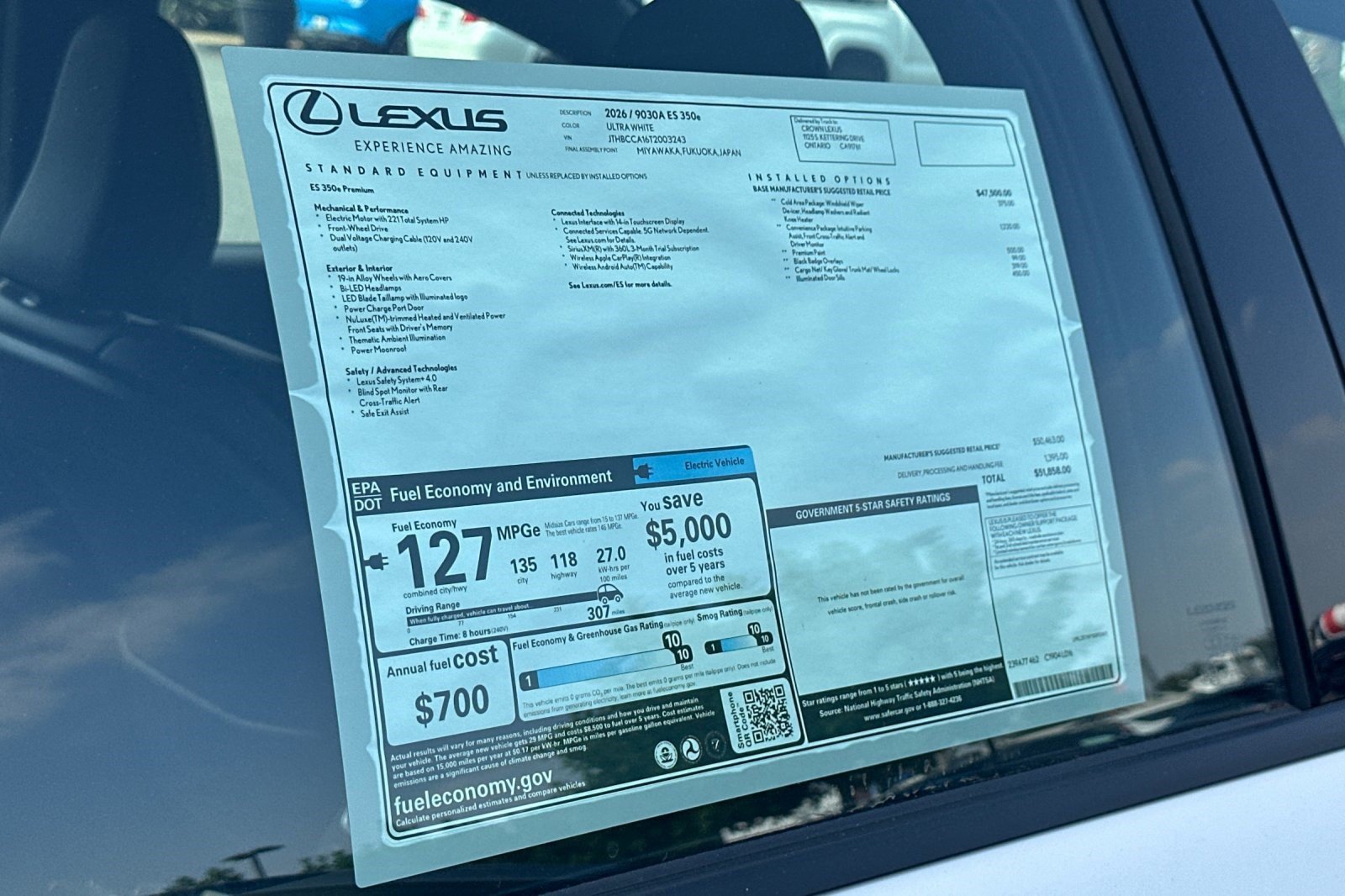 New 2026 Lexus ES 350e w/ Convenience Package FWD image 27