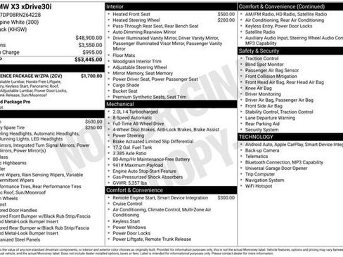 Used 2024 BMW X3 xDrive30i w/ Convenience Package w/ZPA image 24