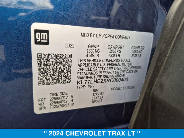 Used 2024 Chevrolet Trax LT w/ LT Convenience Package FWD image 33