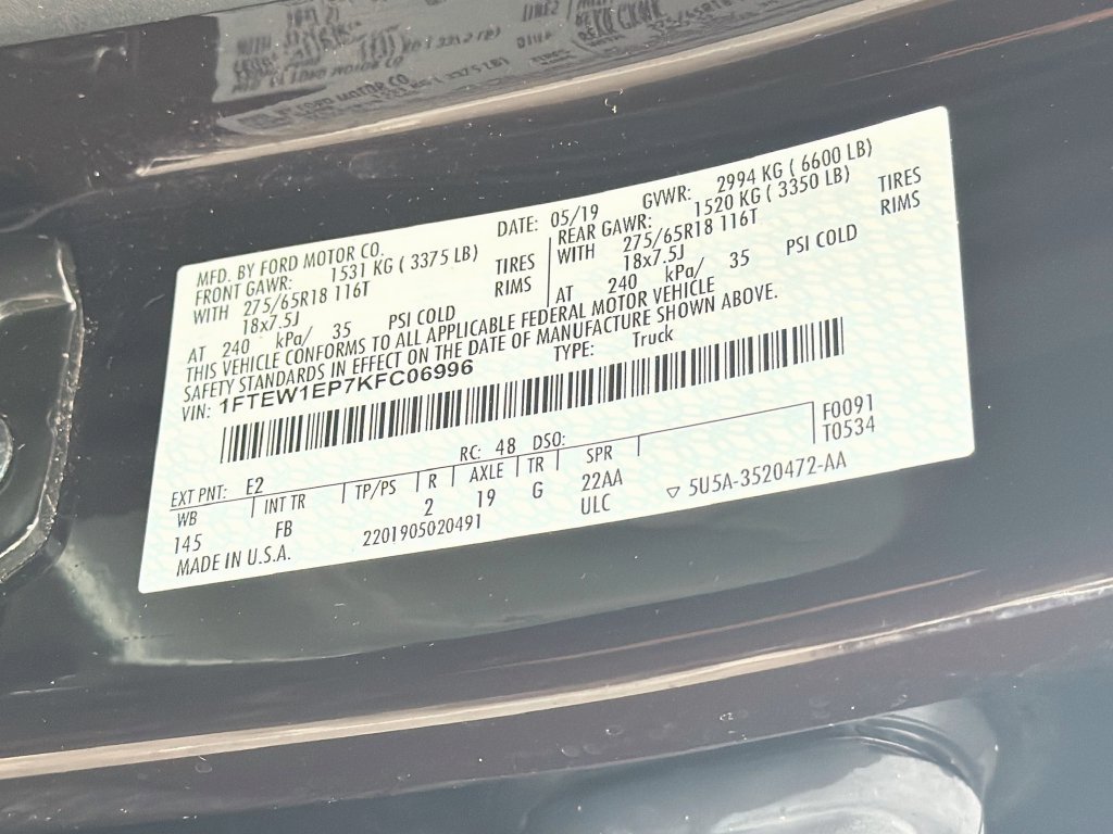 Used 2019 Ford F150 XLT w/ Equipment Group 302A Luxury AWD/4WD image 33