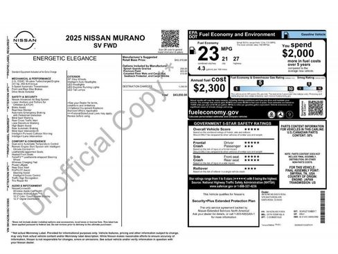 New 2025 Nissan Murano SV image 39
