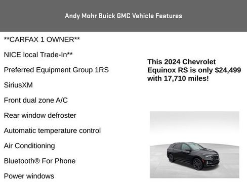 Used 2024 Chevrolet Equinox RS w/ LPO, Floor Liner Package image 4