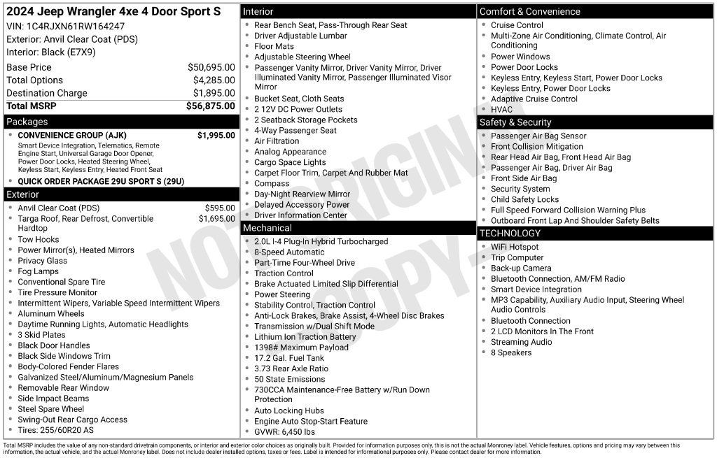 Used 2024 Jeep Wrangler Unlimited w/ Convenience Group AWD/4WD image 19