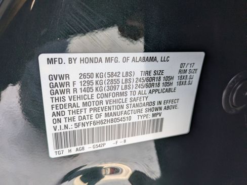 Certified 2017 Honda Pilot EX-L image 36