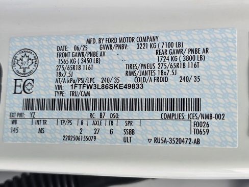 Used 2025 Ford F150 XLT w/ Equipment Group 301A Standard AWD/4WD image 32