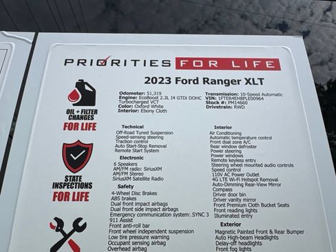Used 2023 Ford Ranger XLT w/ Equipment Group 301A Mid RWD image 29