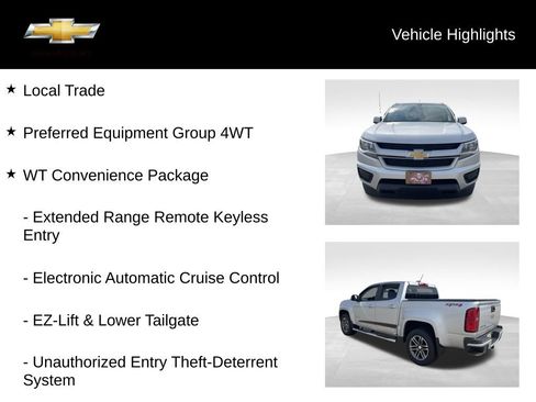 Used 2019 Chevrolet Colorado W/T w/ Custom Special Edition AWD/4WD image 18
