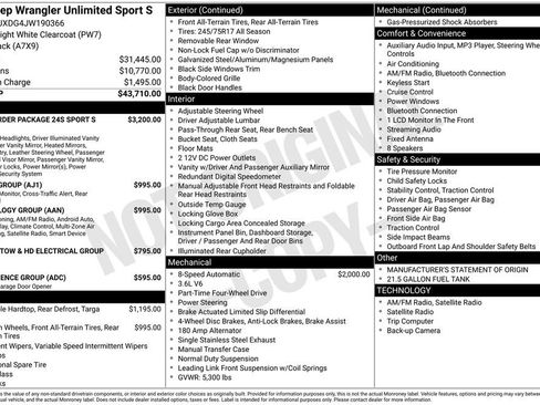 Used 2018 Jeep Wrangler Unlimited Sport S image 14