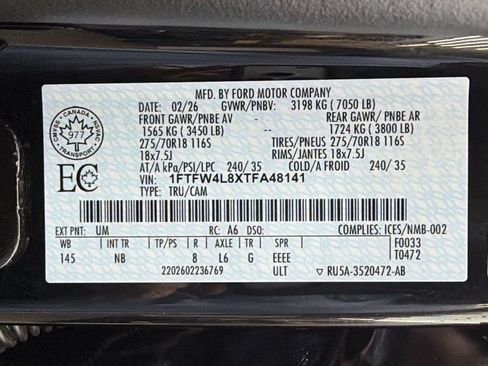 Used 2026 Ford F150 Tremor w/ Equipment Group 402B MID AWD/4WD image 42