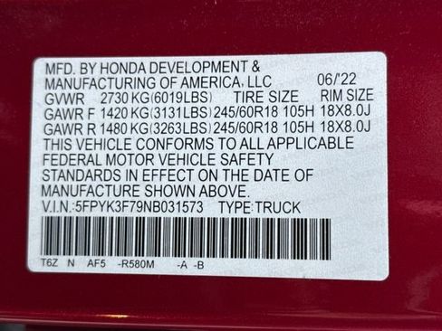 Used 2022 Honda Ridgeline RTL-E image 15