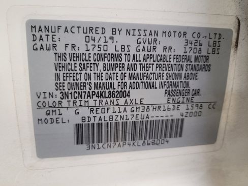 Used 2019 Nissan Versa SV FWD image 33