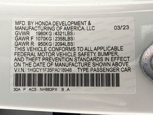 Used 2023 Honda Accord EX image 50