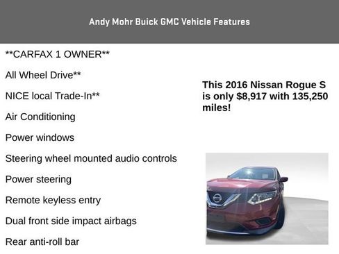 Used 2016 Nissan Rogue S AWD/4WD image 4