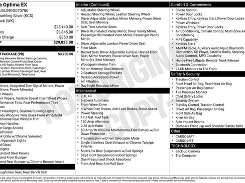 Used 2016 Kia Optima EX w/ Premium Package image 6