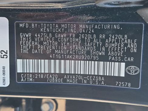 Certified 2024 Toyota Camry SE FWD image 23