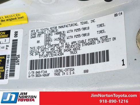Used 2014 Toyota Tundra SR5 AWD/4WD image 34
