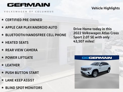 Used 2022 Volkswagen Atlas Cross Sport SE AWD/4WD image 5