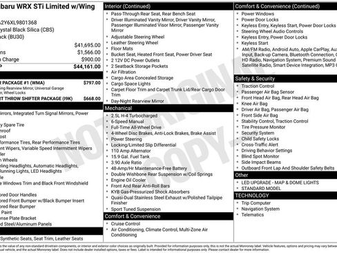 Used 2020 Subaru WRX STI Limited w/ Popular Package #1 image 3