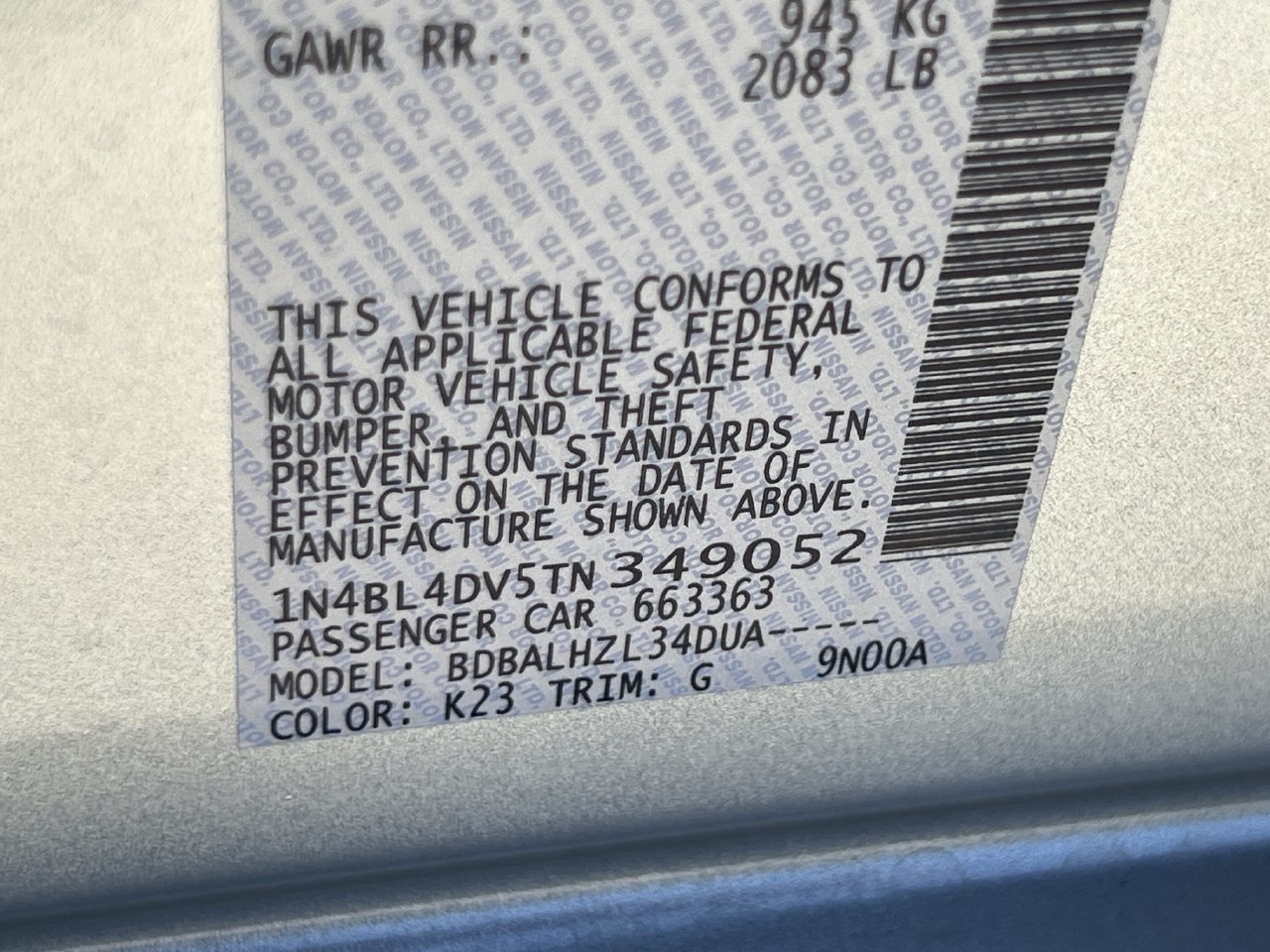 Used 2026 Nissan Altima 2.5 SV FWD image 10