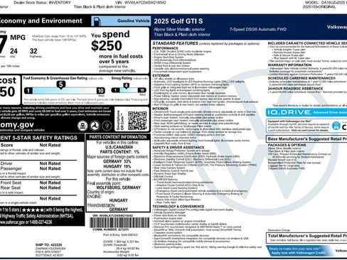 Used 2025 Volkswagen GTI S FWD image 3