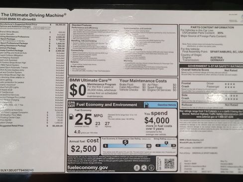 New 2026 BMW X5 sDrive40i w/ M Sport Package RWD image 31