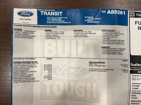 Used 2019 Ford Transit 150 130 Low Roof RWD image 14