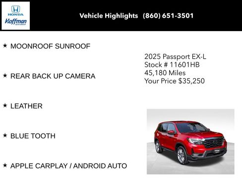 Used 2025 Honda Passport EX-L image 8