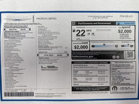 Used 2023 Chrysler Pacifica Limited image 29