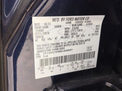 Used 2006 Ford F250 4x4 Crew Cab Super Duty image 9