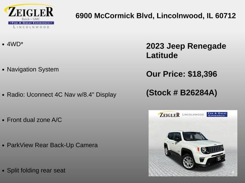 Used 2023 Jeep Renegade Latitude AWD/4WD image 6