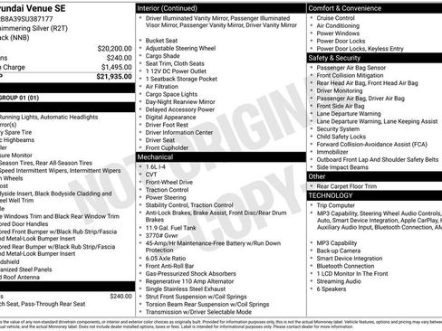Certified 2025 Hyundai Venue SE FWD image 23