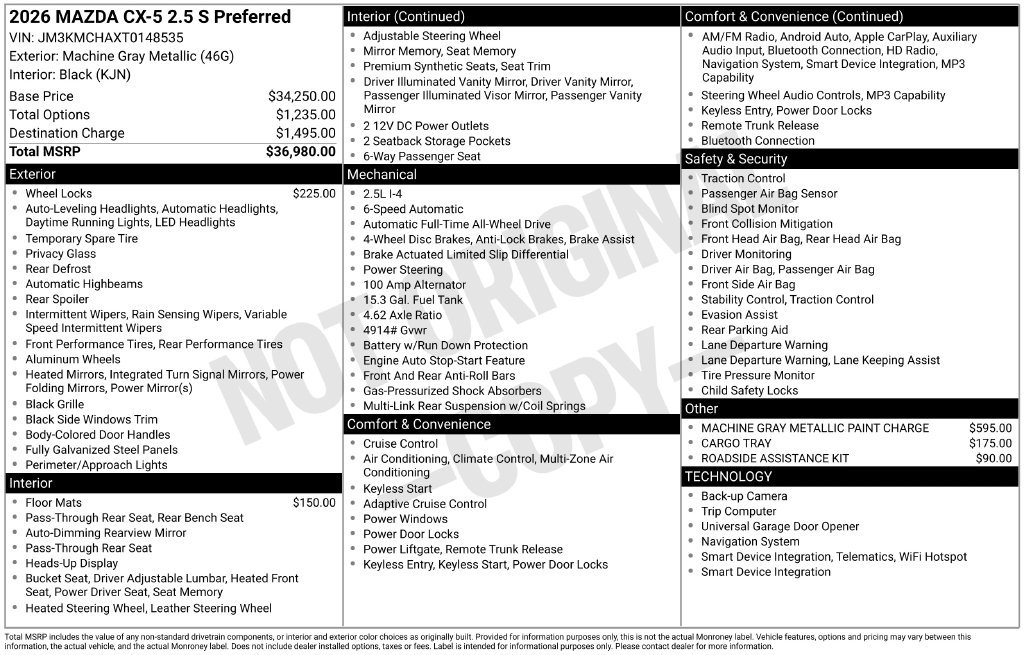 New 2026 MAZDA CX-5 Preferred AWD/4WD image 27