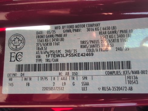 Used 2025 Ford F150 XLT w/ Equipment Group 302A MID AWD/4WD image 34