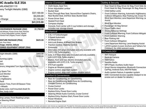 Certified 2021 GMC Acadia SLE w/ Driver Convenience Package AWD/4WD image 31
