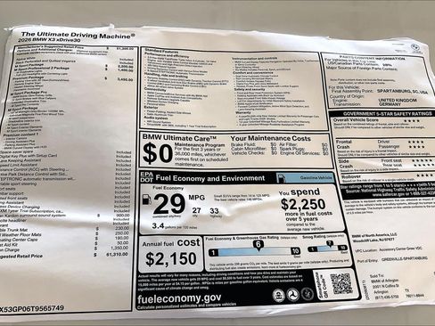 New 2026 BMW X3 xDrive30i w/ Premium Package AWD/4WD image 19