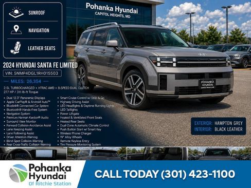 Certified 2024 Hyundai Santa Fe Limited AWD/4WD image 1