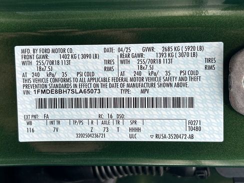 Used 2025 Ford Bronco Outer Banks AWD/4WD image 30