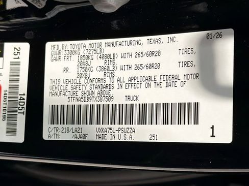 New 2026 Toyota Tundra Platinum image 25