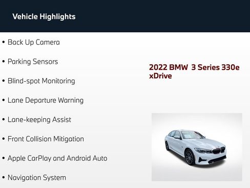 Used 2022 BMW 330e xDrive w/ Driving Assistance Package AWD/4WD image 4