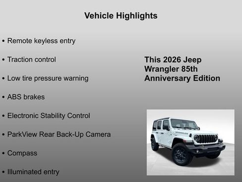 New 2026 Jeep Wrangler Unlimited Sport AWD/4WD image 5