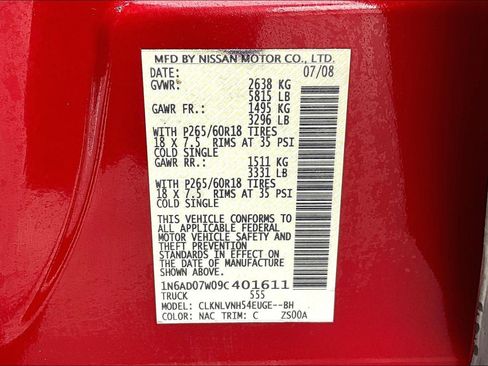 Used 2009 Nissan Frontier LE w/ LE Value Truck Pkg image 3