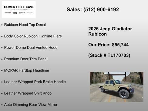 New 2026 Jeep Gladiator Rubicon AWD/4WD image 30