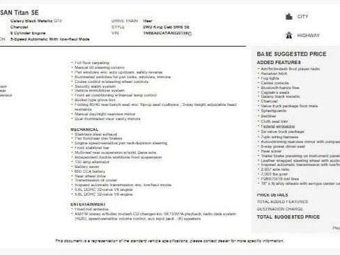 Used 2010 Nissan Titan SE w/ SE Value Truck Pkg image 4