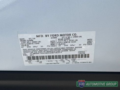 Used 2019 Ford Explorer XLT w/ Equipment Group 202A FWD image 35