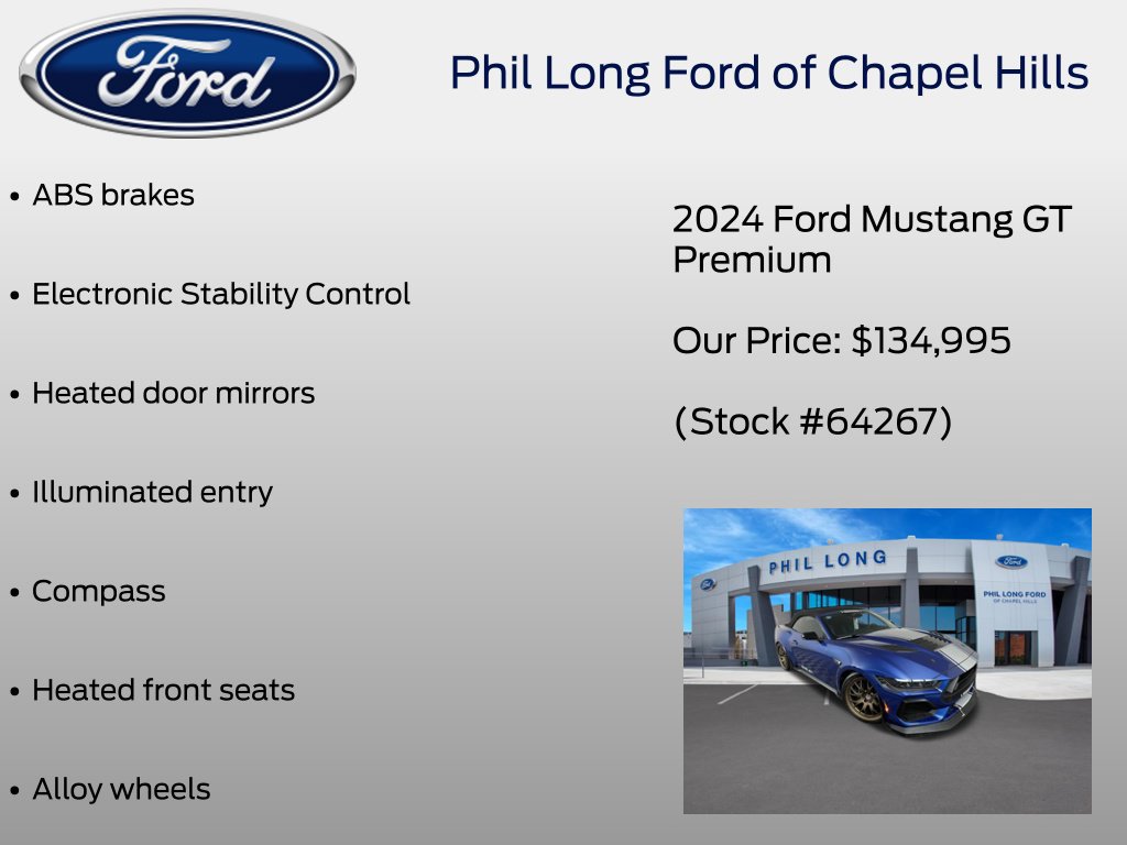 New 2024 Ford Mustang GT Premium w/ GT Performance Package RWD image 16
