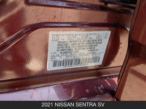 Used 2021 Nissan Sentra SV FWD image 24