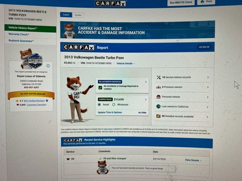 Used 2013 Volkswagen Beetle Turbo 60's Edition image 24