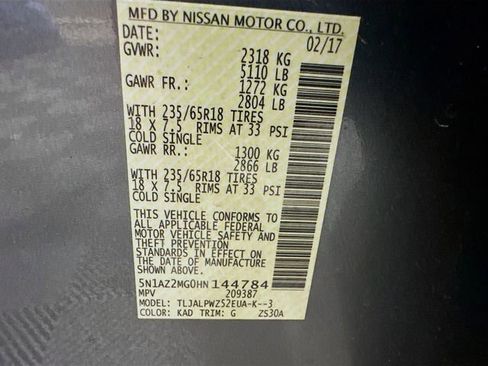 Used 2017 Nissan Murano S w/ Navigation Package image 30